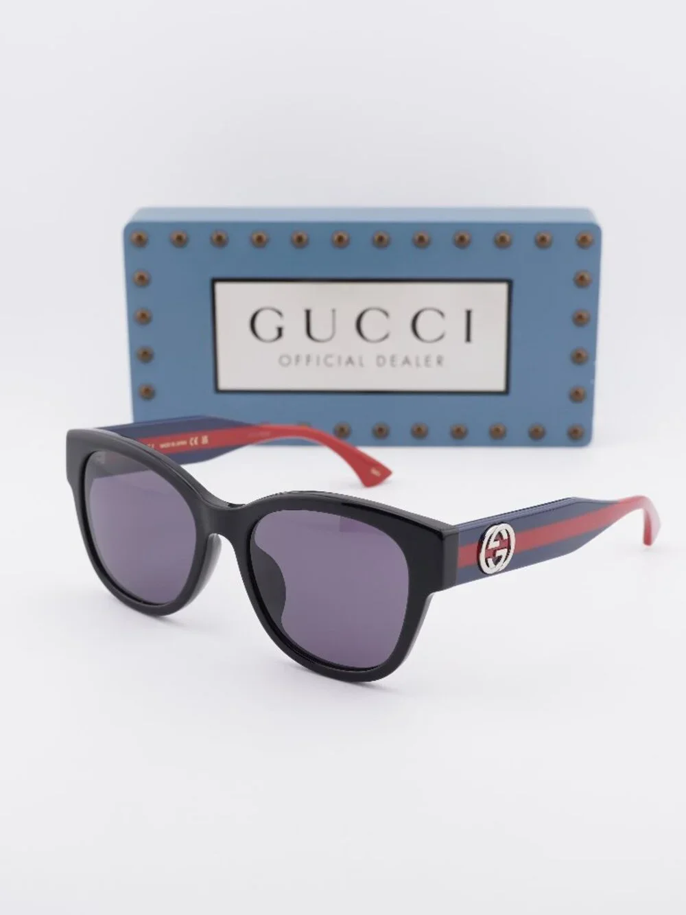 Gucci GG1866SK 004 Square Sunglasses – Black/Blue /Violet